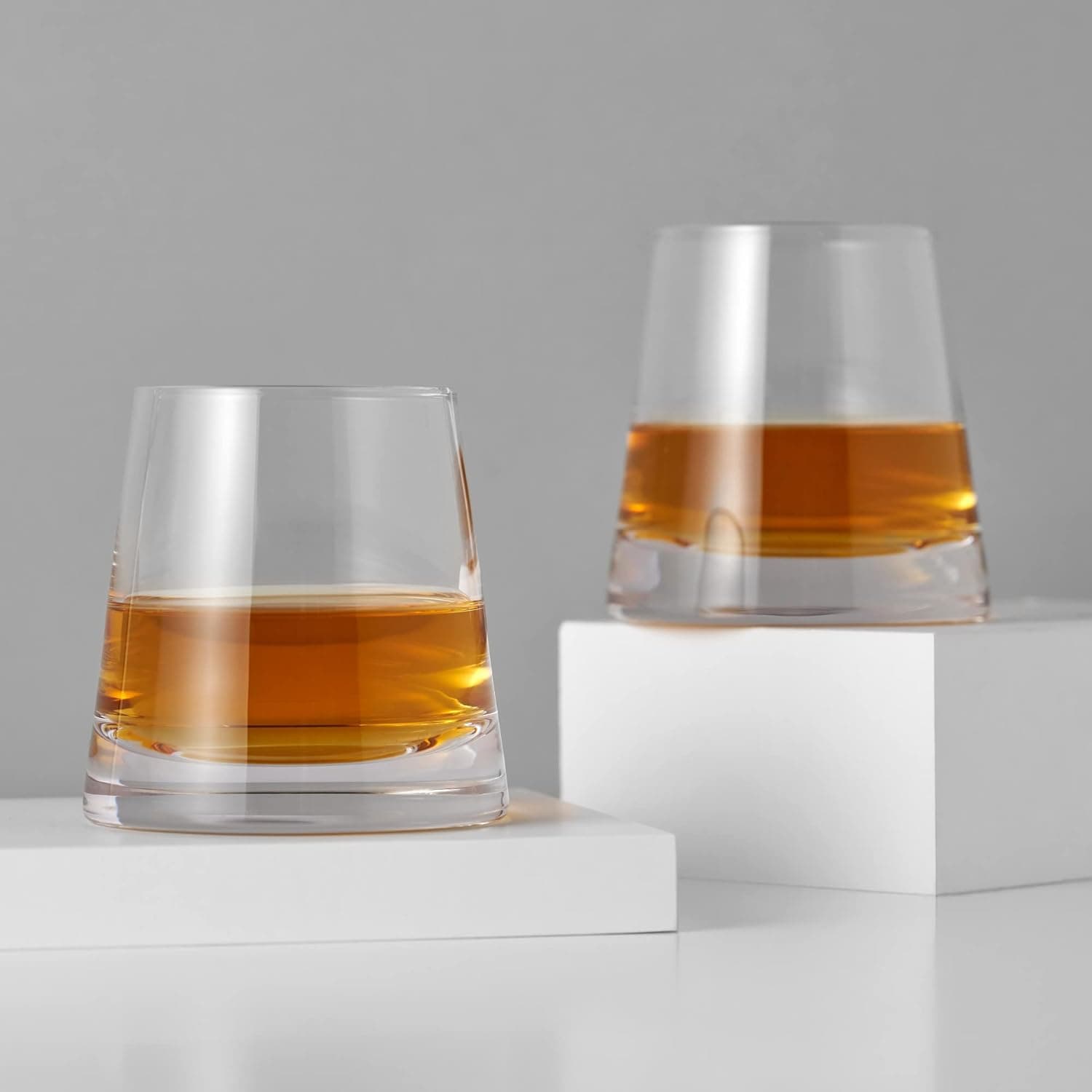 Viski Burke Whiskey Glasses with Pyramid Design, Set of 2 thumbnail 4