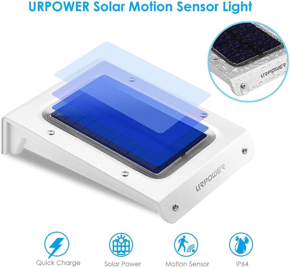 URPOWER Solar Lights Outdoor 40 LED Security Flood Lights 4 Pack thumbnail 2