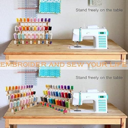 HAITRAL 60-Spool Wooden Thread Rack Organizer (2-Pack) thumbnail 5