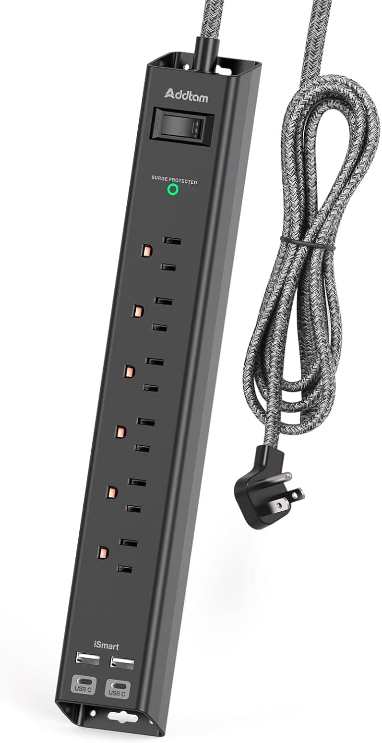 Addtam Surge Protector Power Strip with USB-C - image 1