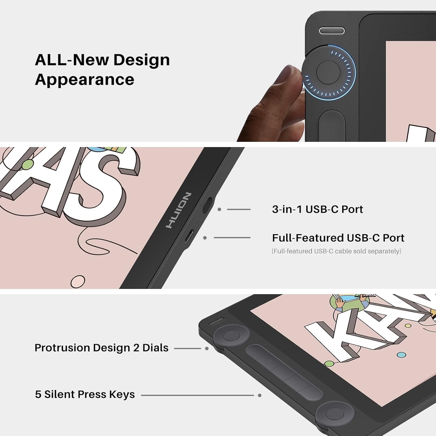 HUION Kamvas 13 (Gen 3) Drawing Tablet with Screen thumbnail 5