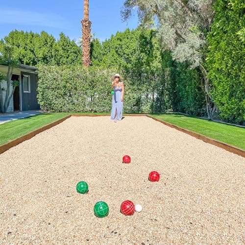GoSports 100mm Tournament Bocce Ball Set with Pallino, Case, and Measuring Rope thumbnail 3