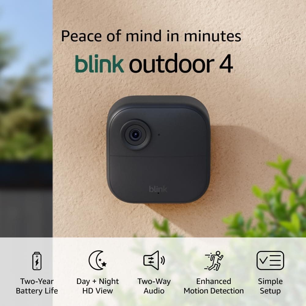 Blink Outdoor 4 Wireless Smart Security Camera (4 Camera System)