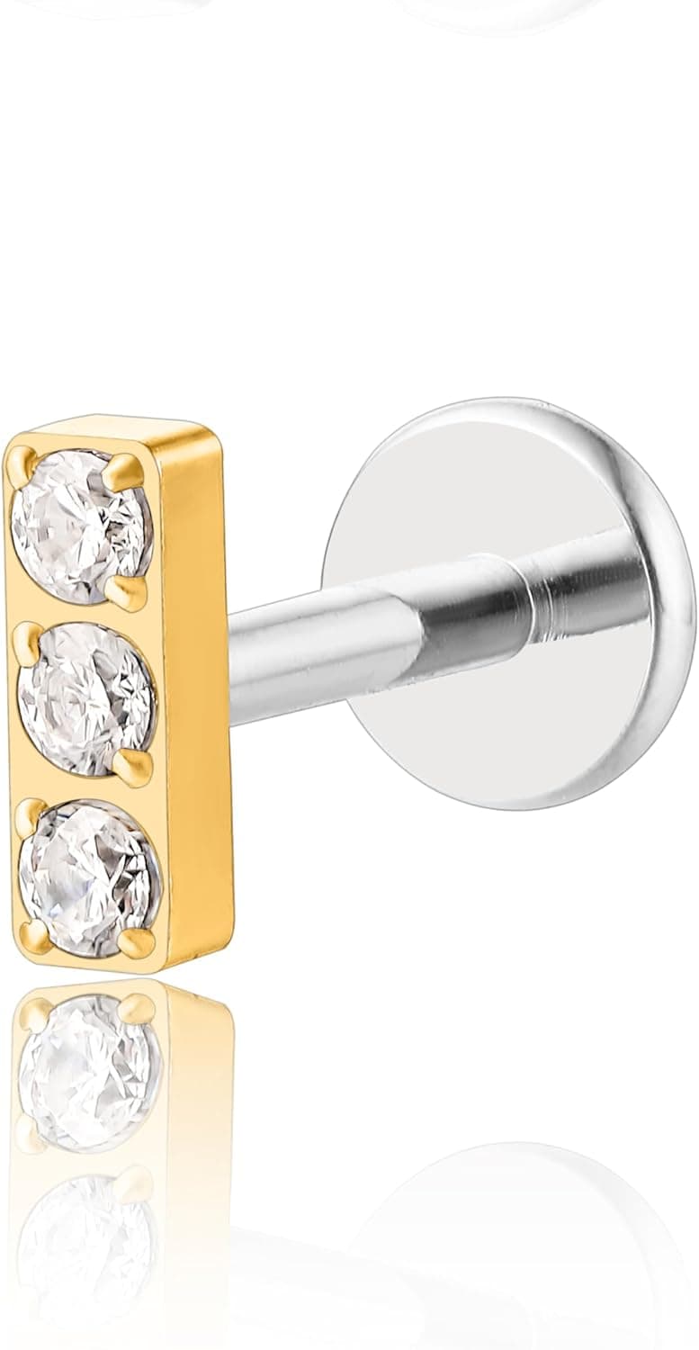 limerencia F136 Implant Grade Titanium Flat Back Stud Earrings - image 1