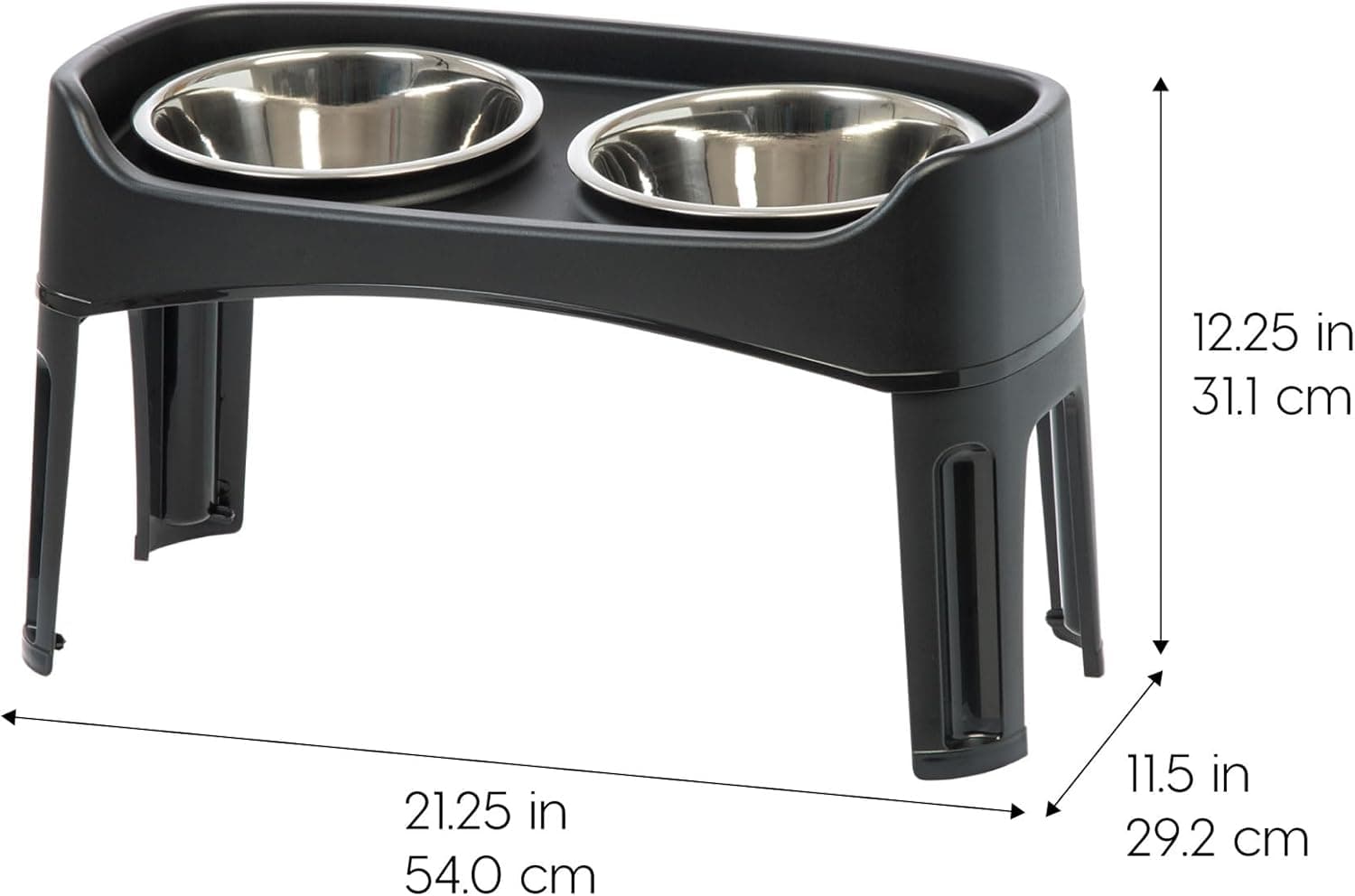 IRIS USA Elevated Dog Bowls Adjustable Height thumbnail 2