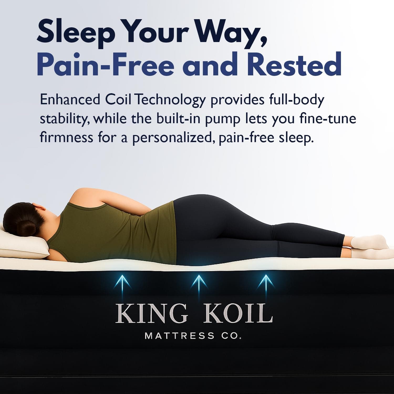 King Koil Luxury Pillow Top Plush Queen Air Mattress thumbnail 4