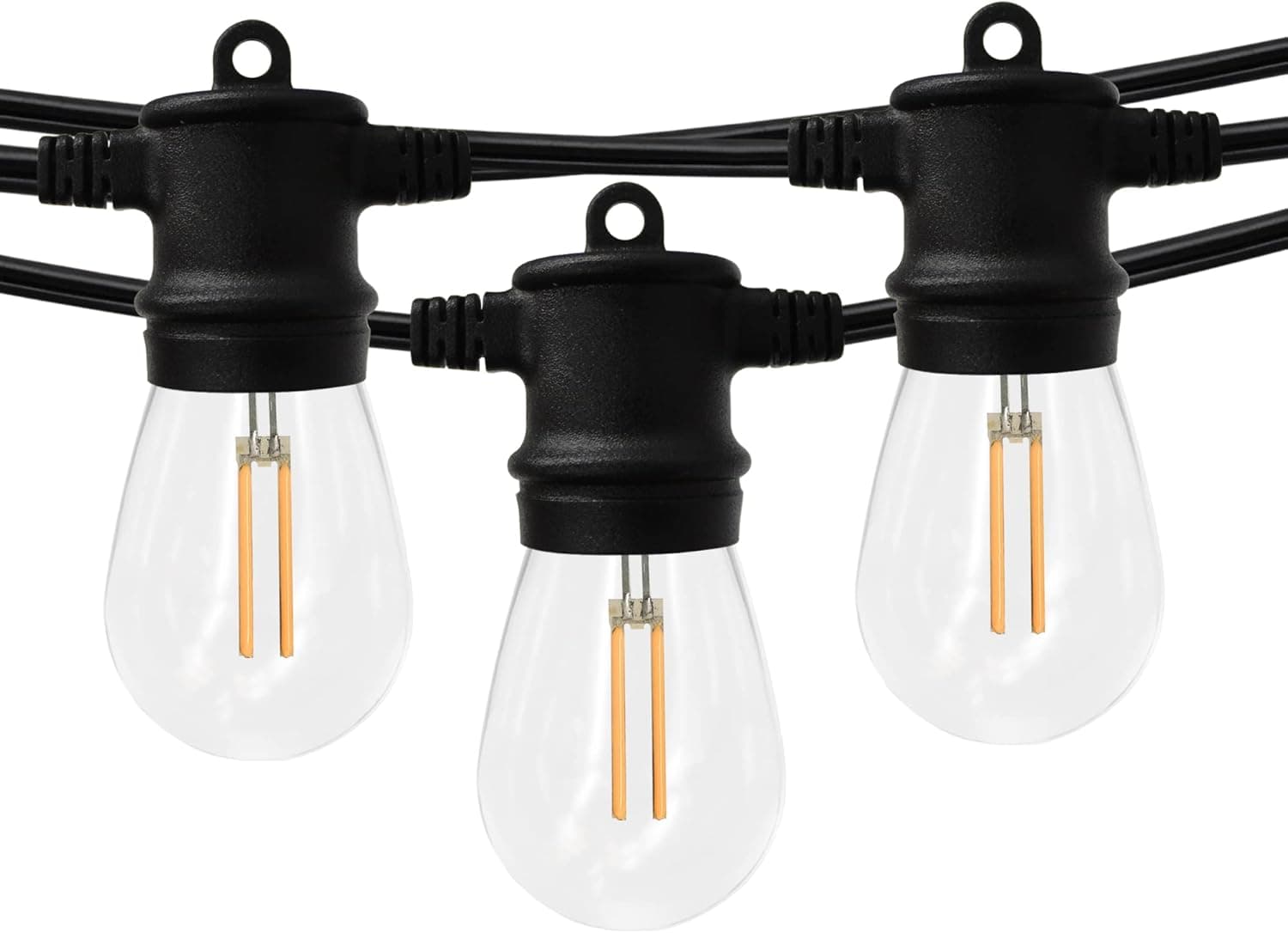 SUNTHIN 2 Pack 48ft Outdoor String Lights with 2W LED Bulbs - image 1