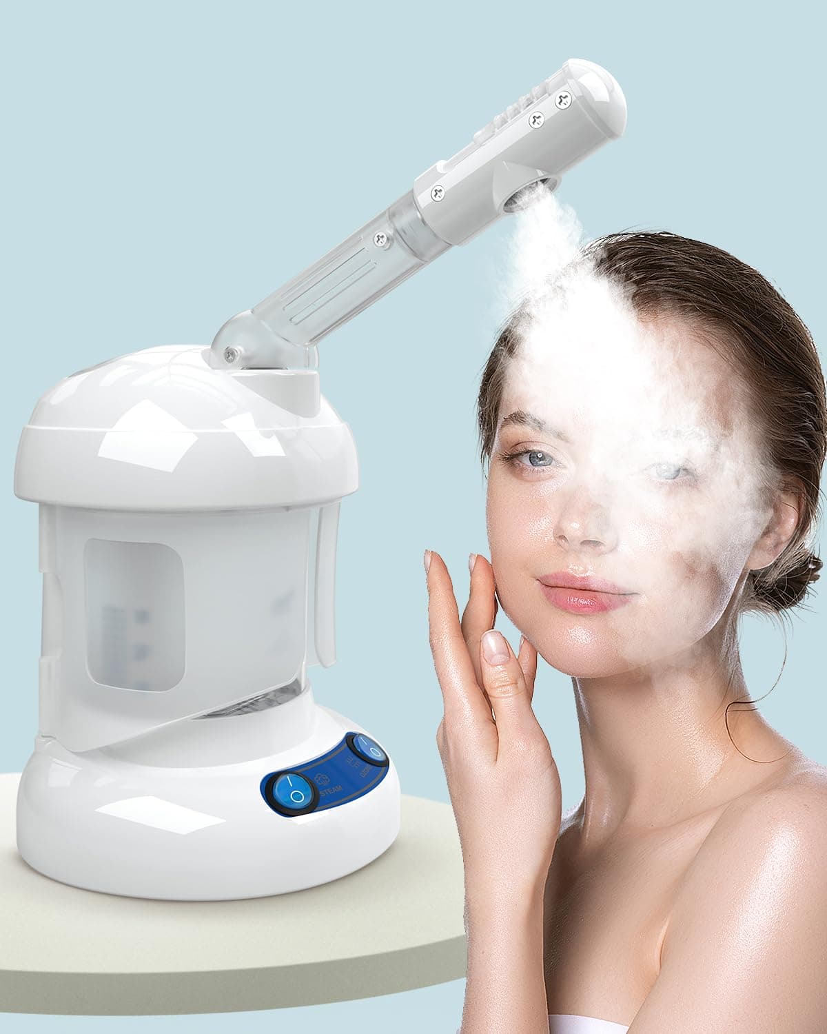 Kingsteam Tabletop Facial Steamer with 360° Rotating Arm - image 1