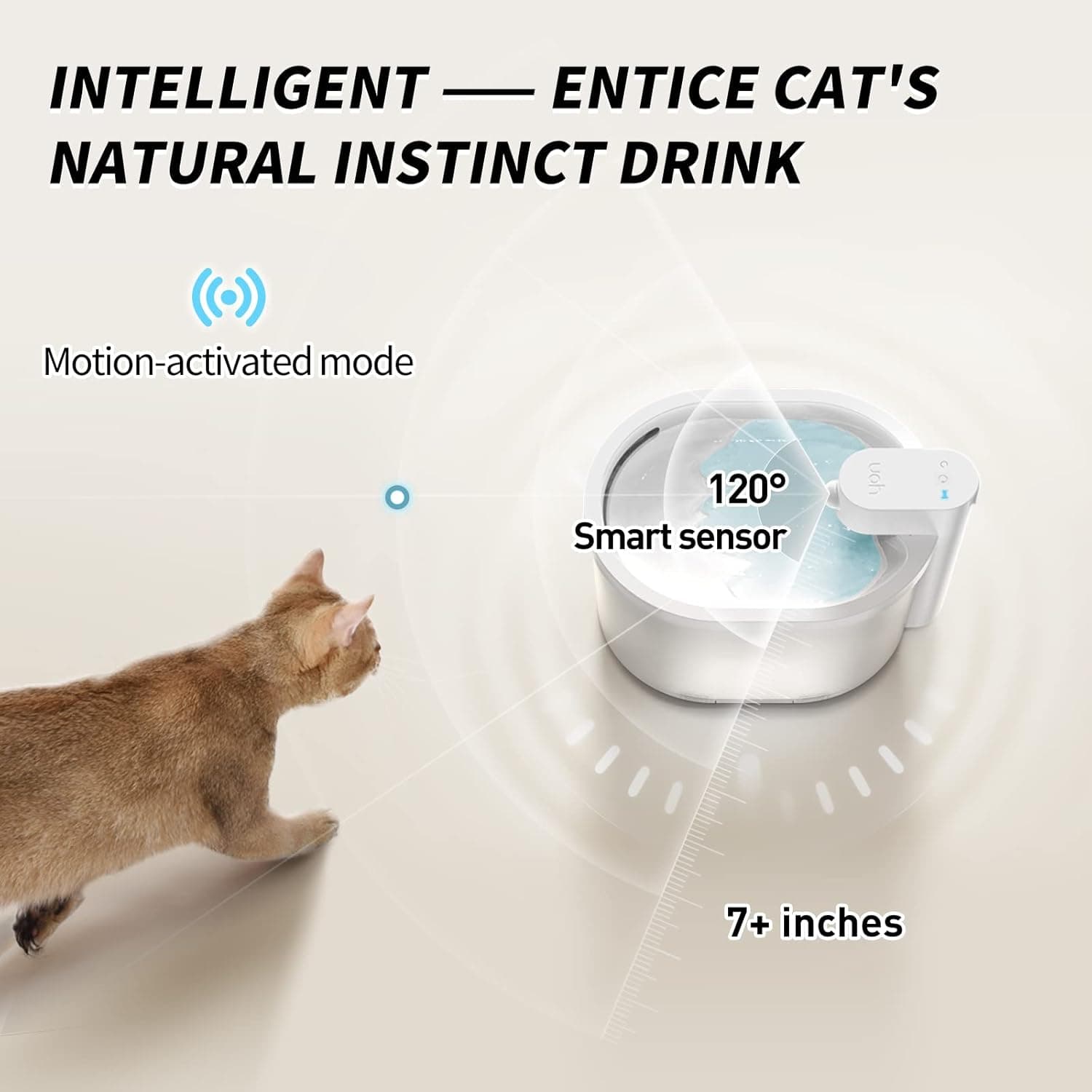 uahpet ZERO Wireless Cat Water Fountain thumbnail 3