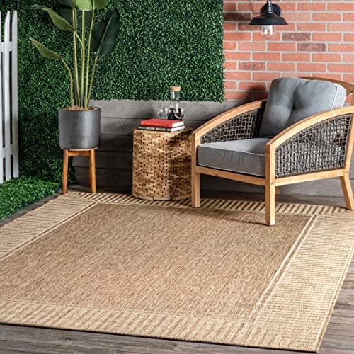 nuLOOM Asha Simple Border Indoor/Outdoor Area Rug 5x8 - image 1