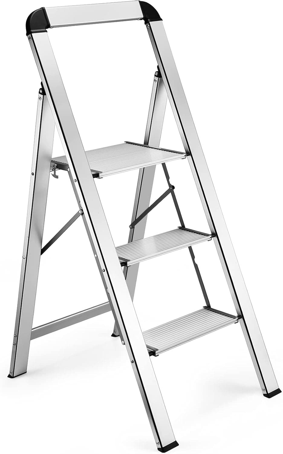 Delxo 3 Step Aluminum Folding Ladder - image 1