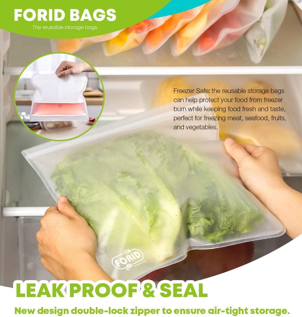 FORID 12 Pack Reusable Storage Bags thumbnail 5