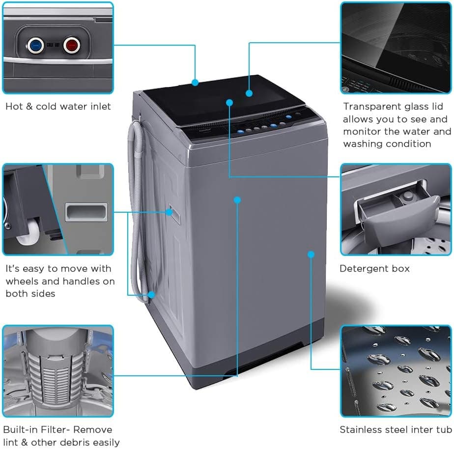 COMFEE' 1.6 Cu.ft Portable Washing Machine thumbnail 2
