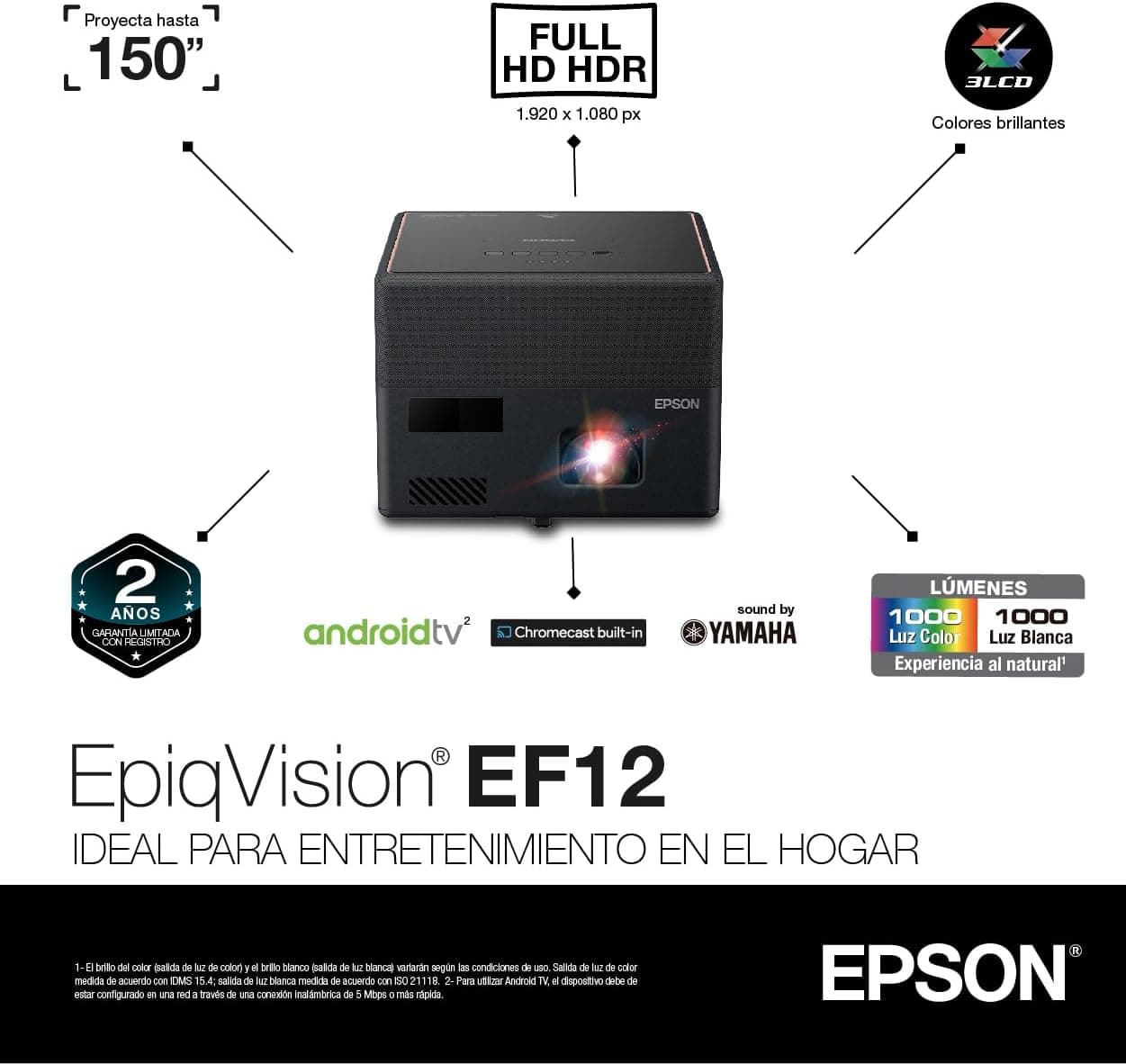 Epson EpiqVision Mini EF-12 Laser Projector thumbnail 2