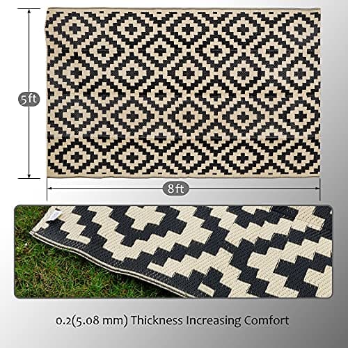 SAND MINE Waterproof Reversible Outdoor Rug 5x8 thumbnail 2