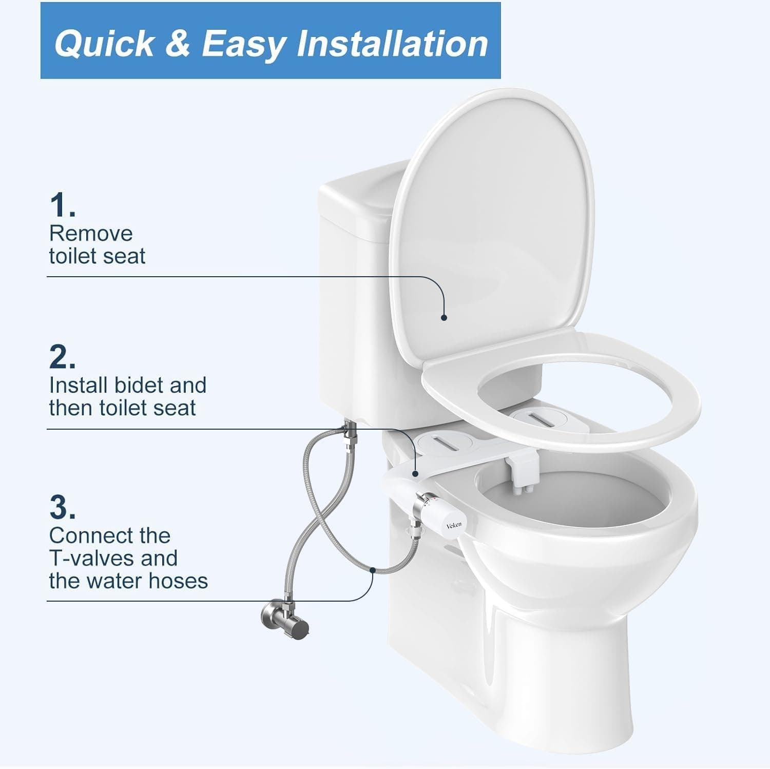 Veken Ultra-Slim Bidet Attachment thumbnail 5