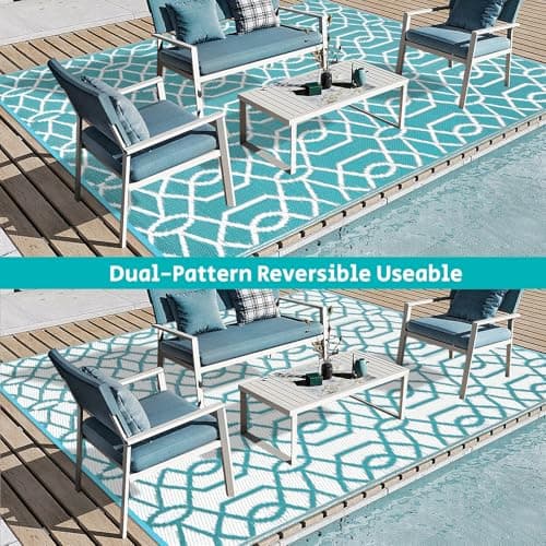 HEBE Outdoor Rug 5x8 Ft Waterproof Reversible thumbnail 5