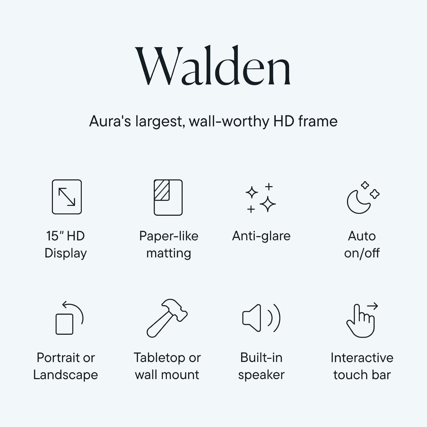 Aura Walden 15-Inch WiFi Digital Picture Frame thumbnail 2