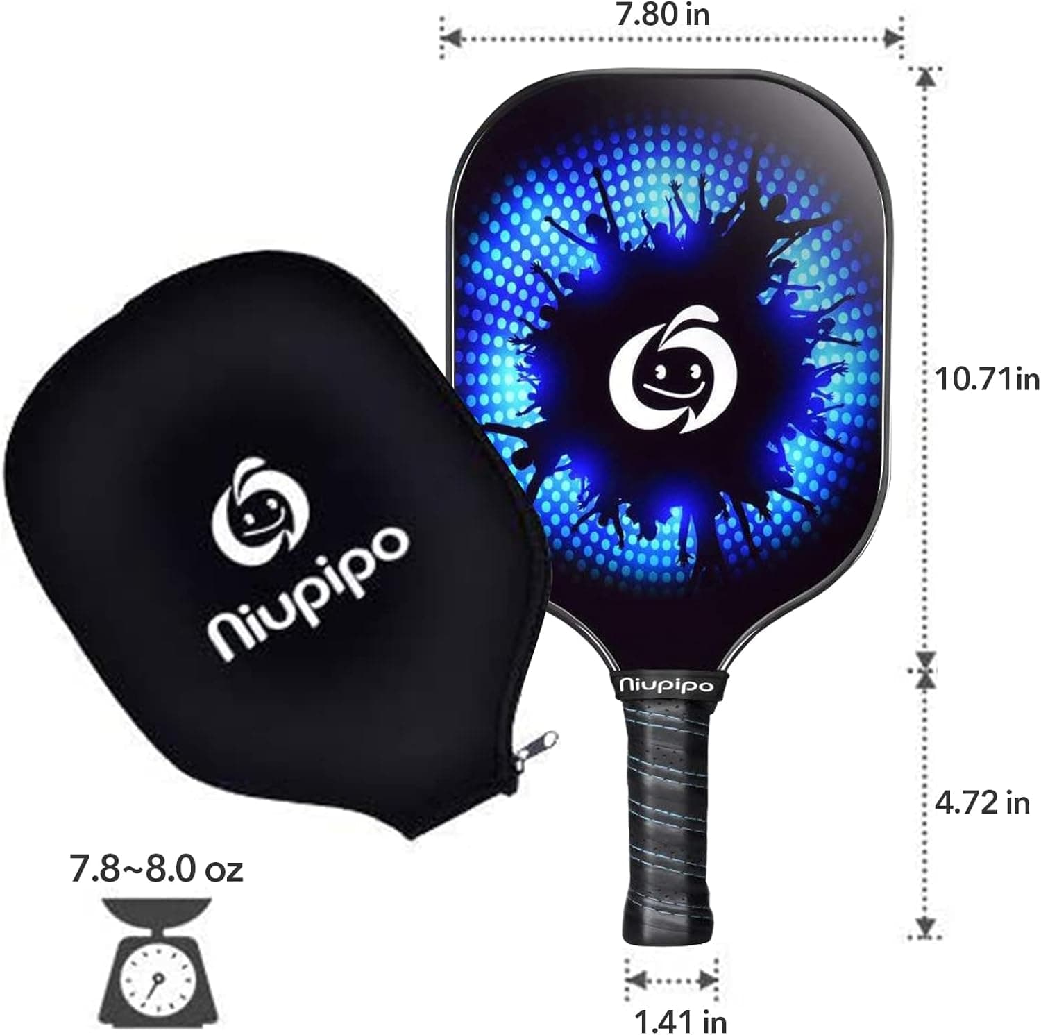 niupipo Carbon Fiber Pickleball Paddle Set of 2 thumbnail 3
