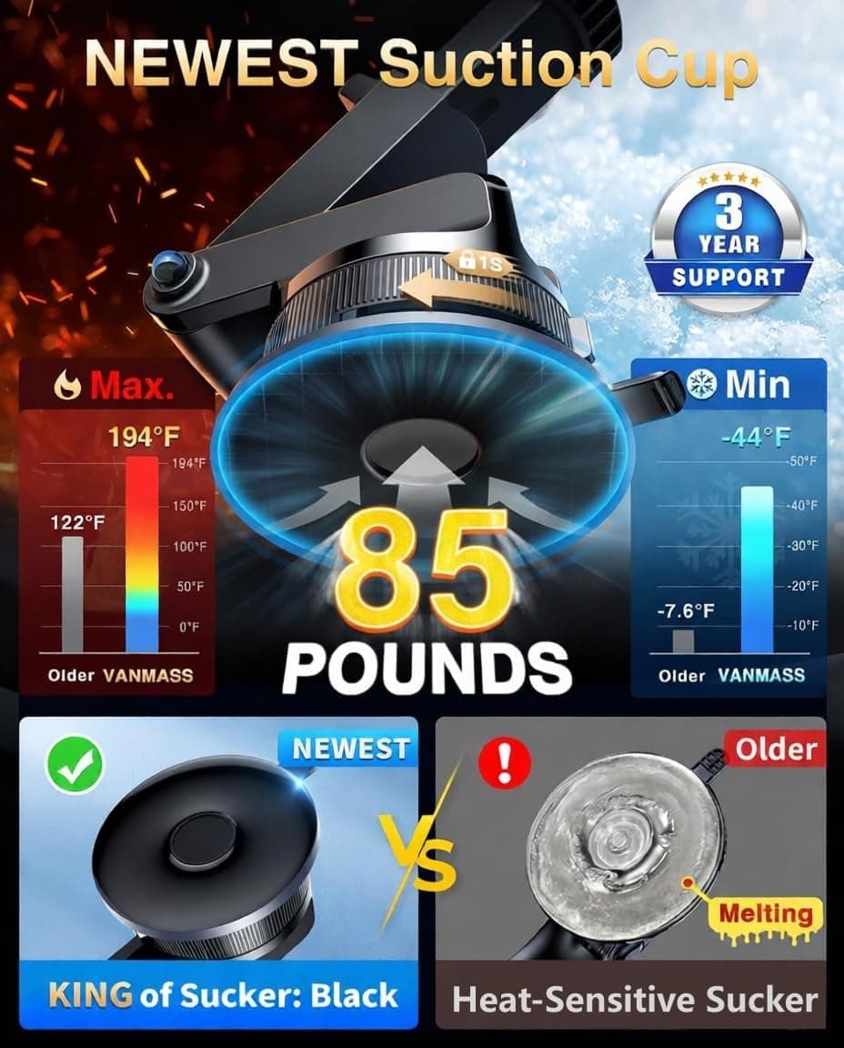 VANMASS Military-Grade Dashboard & Windshield Mount thumbnail 3