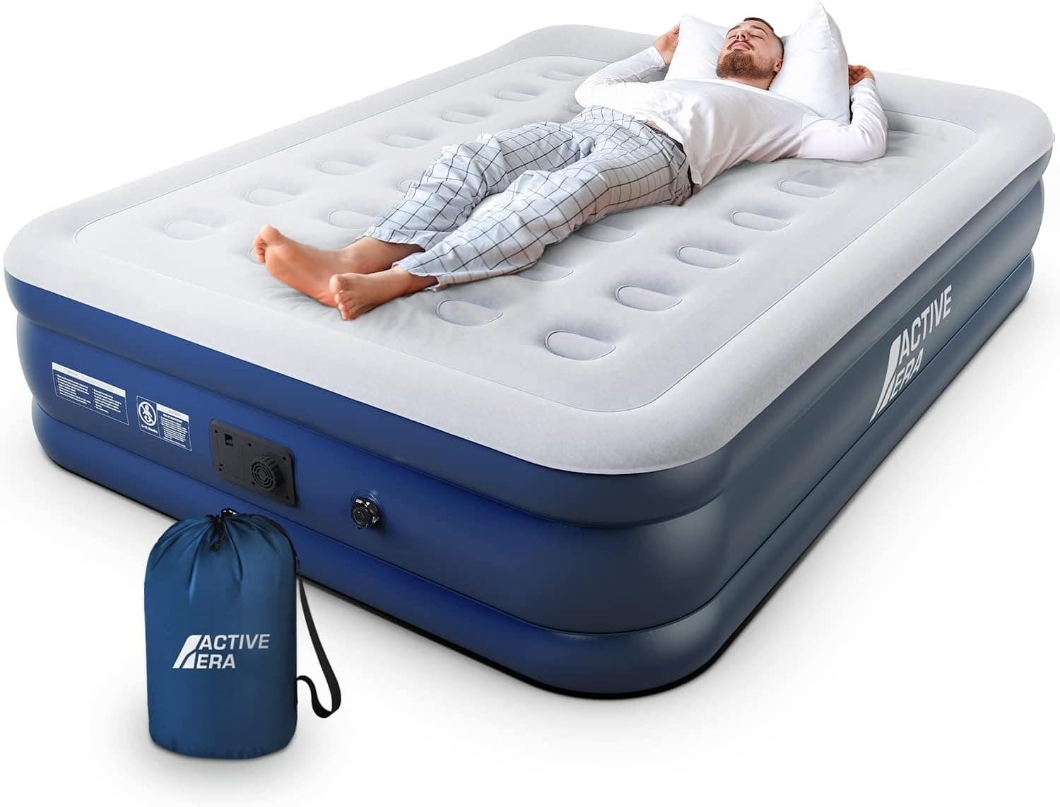 Active Era Premium 20" Queen Air Mattress with Built-in Pump - image 1