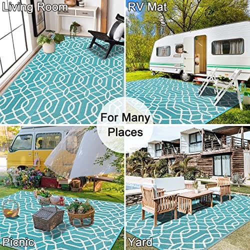 HEBE Outdoor Rug 5x8 Ft Waterproof Reversible thumbnail 3
