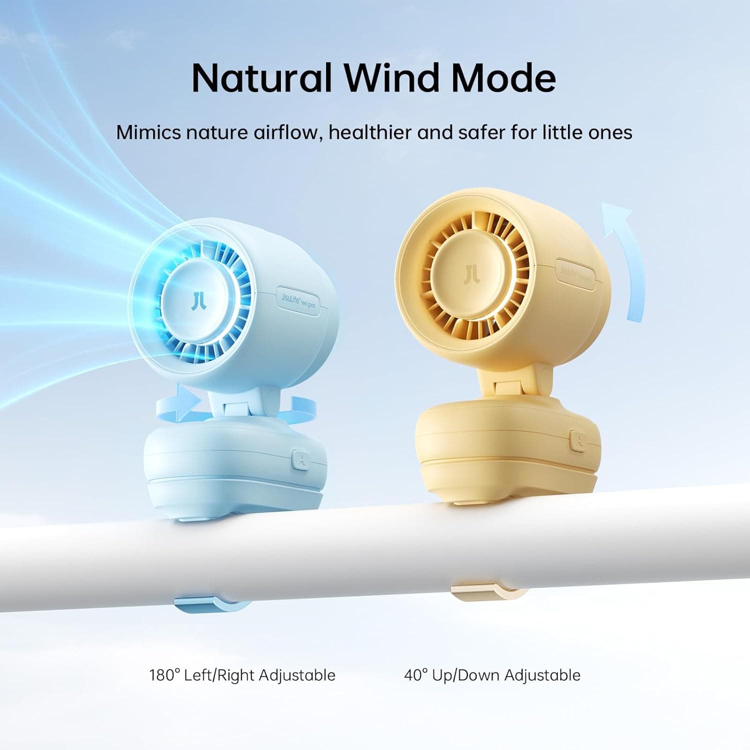 JISULIFE 2026 Clip Fan with Night Light thumbnail 4