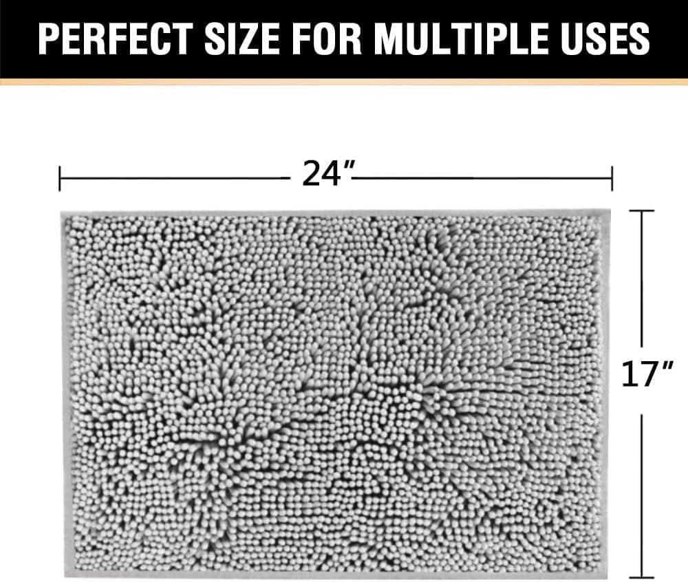 H.VERSAILTEX Chenille Bath Mat 24x17 thumbnail 2