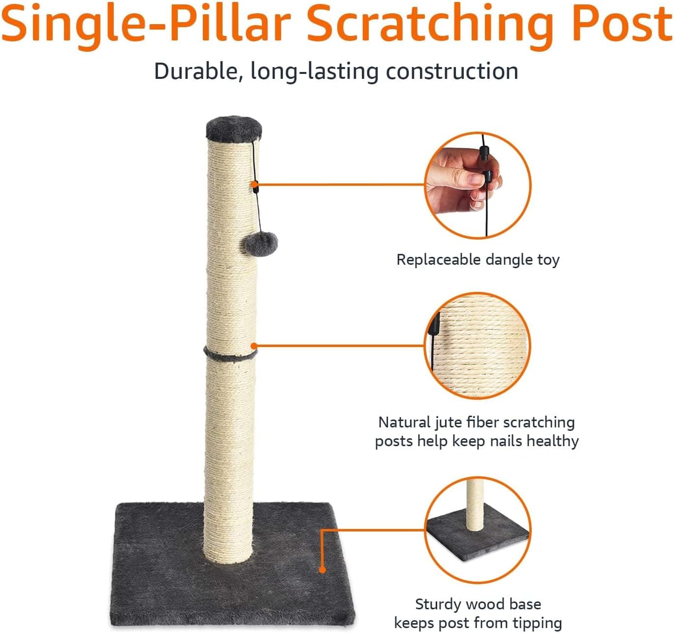 Amazon Basics Medium Cat Scratching Post 31.5" thumbnail 2