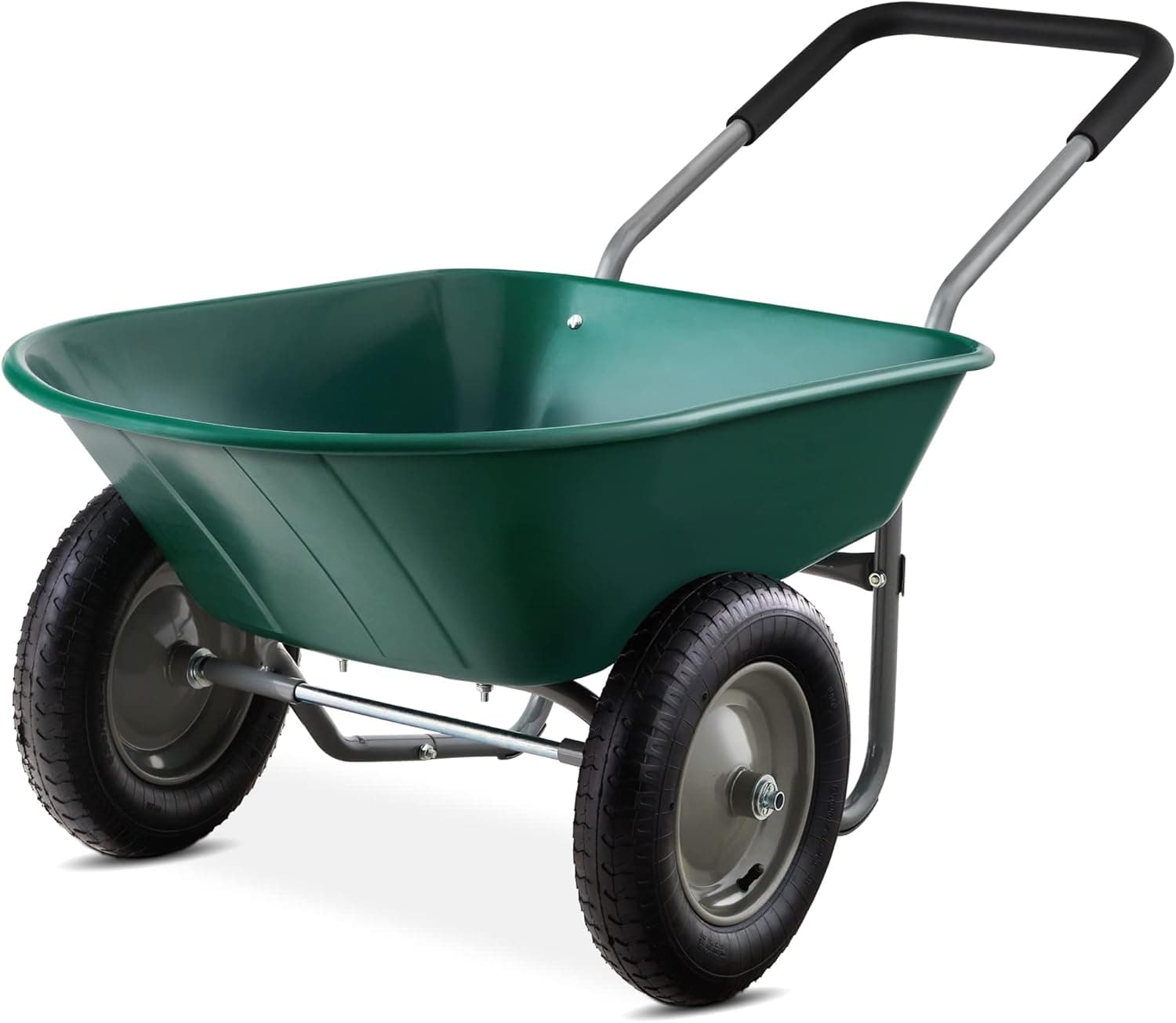 Best Choice Products Dual-Wheel Utility Yard Wheelbarrow Garden Cart - image 1