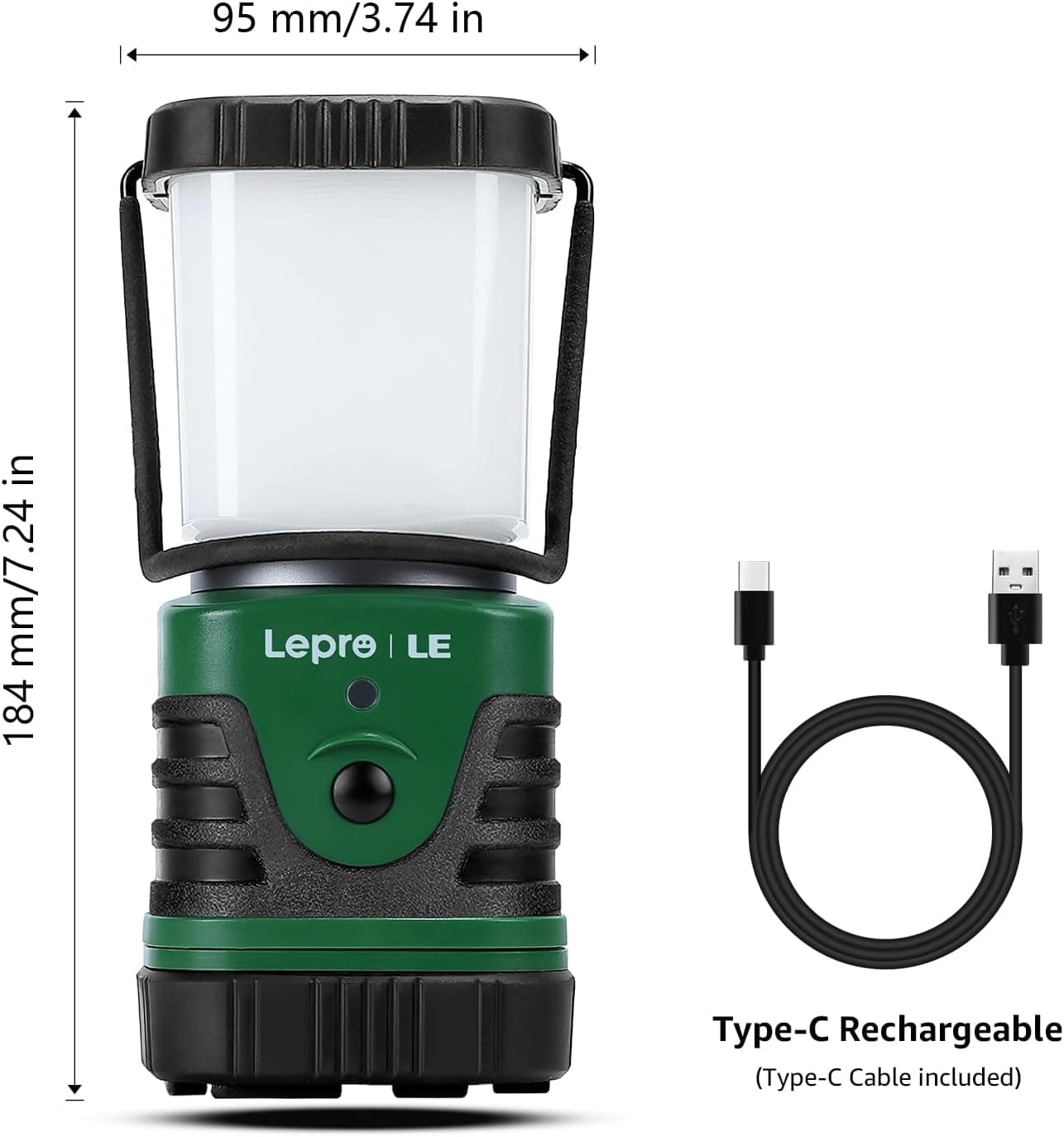 Lighting EVER LE 1000LM Rechargeable LED Camping Lantern thumbnail 5
