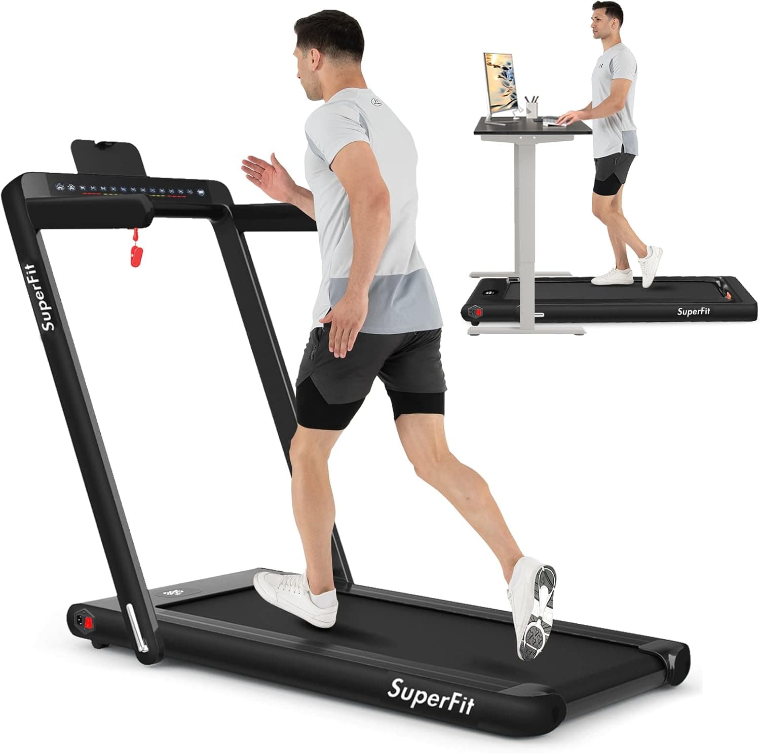 Goplus 2-in-1 Folding Treadmill - image 1
