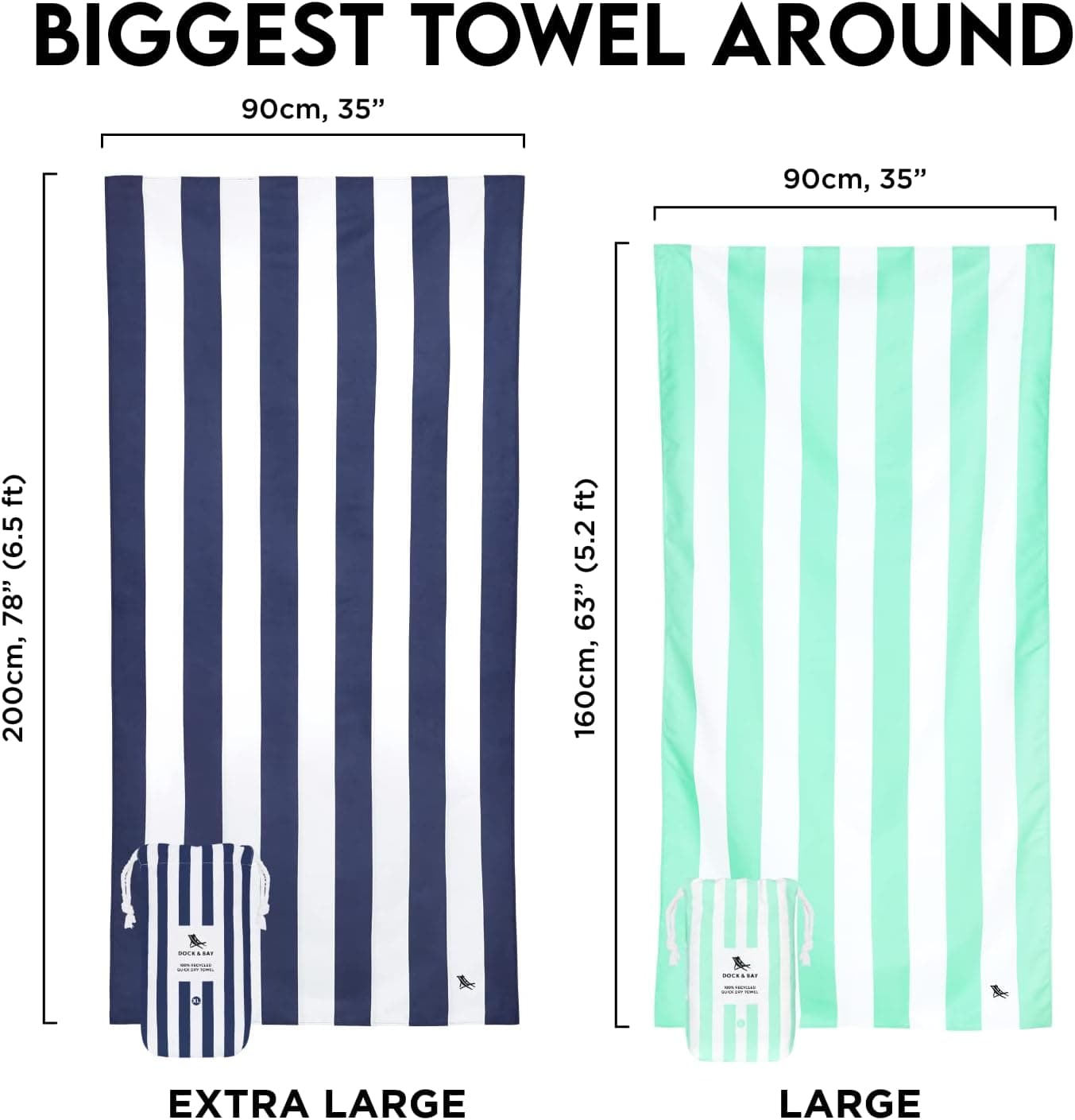 Dock & Bay Quick-Dry Beach Towel (Extra Large, Cabana) thumbnail 5