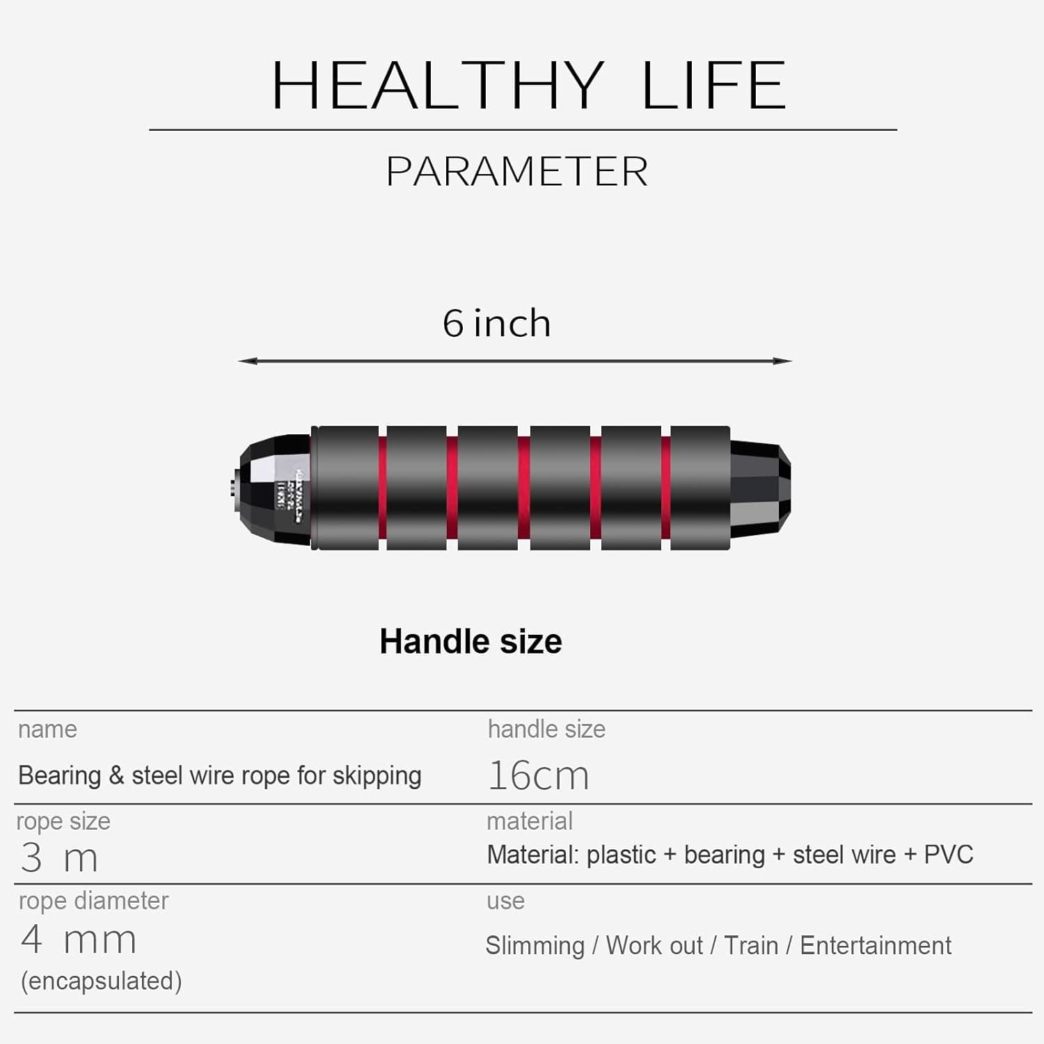DEGOL Skipping Rope with Ball Bearings thumbnail 4