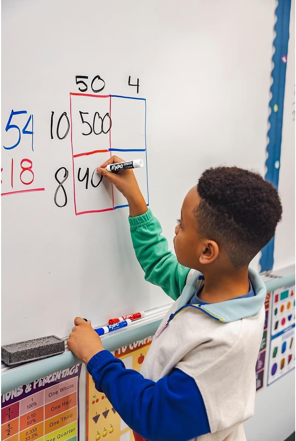 EXPO Low Odor Dry Erase Markers, Chisel Tip, Assorted Colors, 8 Count thumbnail 2