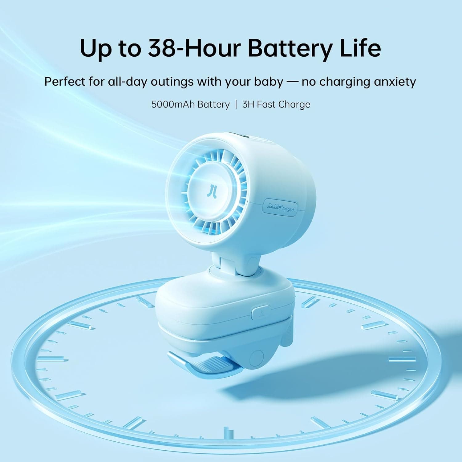 JISULIFE 2026 Clip Fan with Night Light thumbnail 3