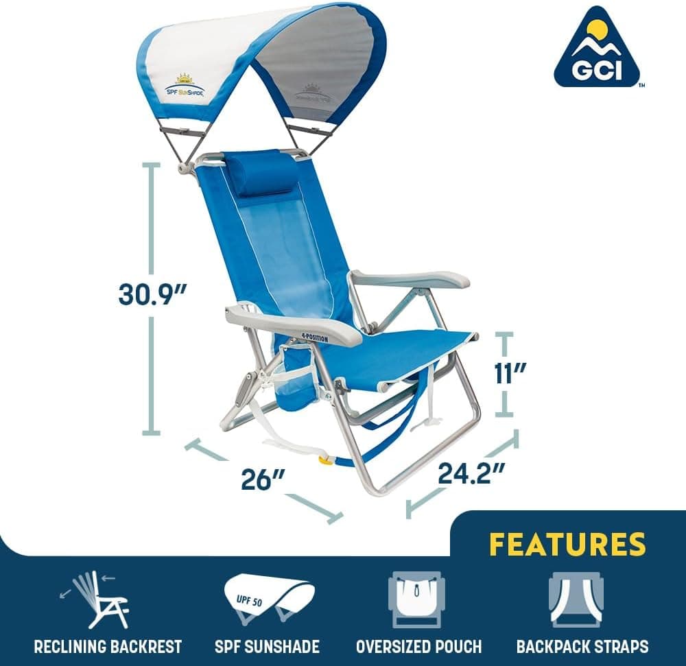 GCI Outdoor SunShade Backpack Beach Chair thumbnail 3