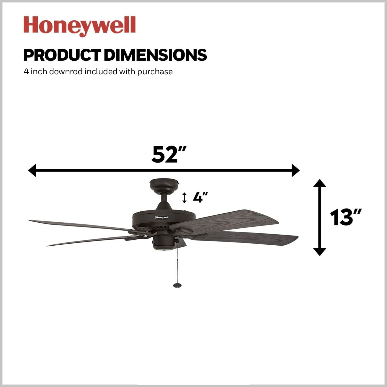 Honeywell Belmar 52-Inch Outdoor Ceiling Fan thumbnail 5