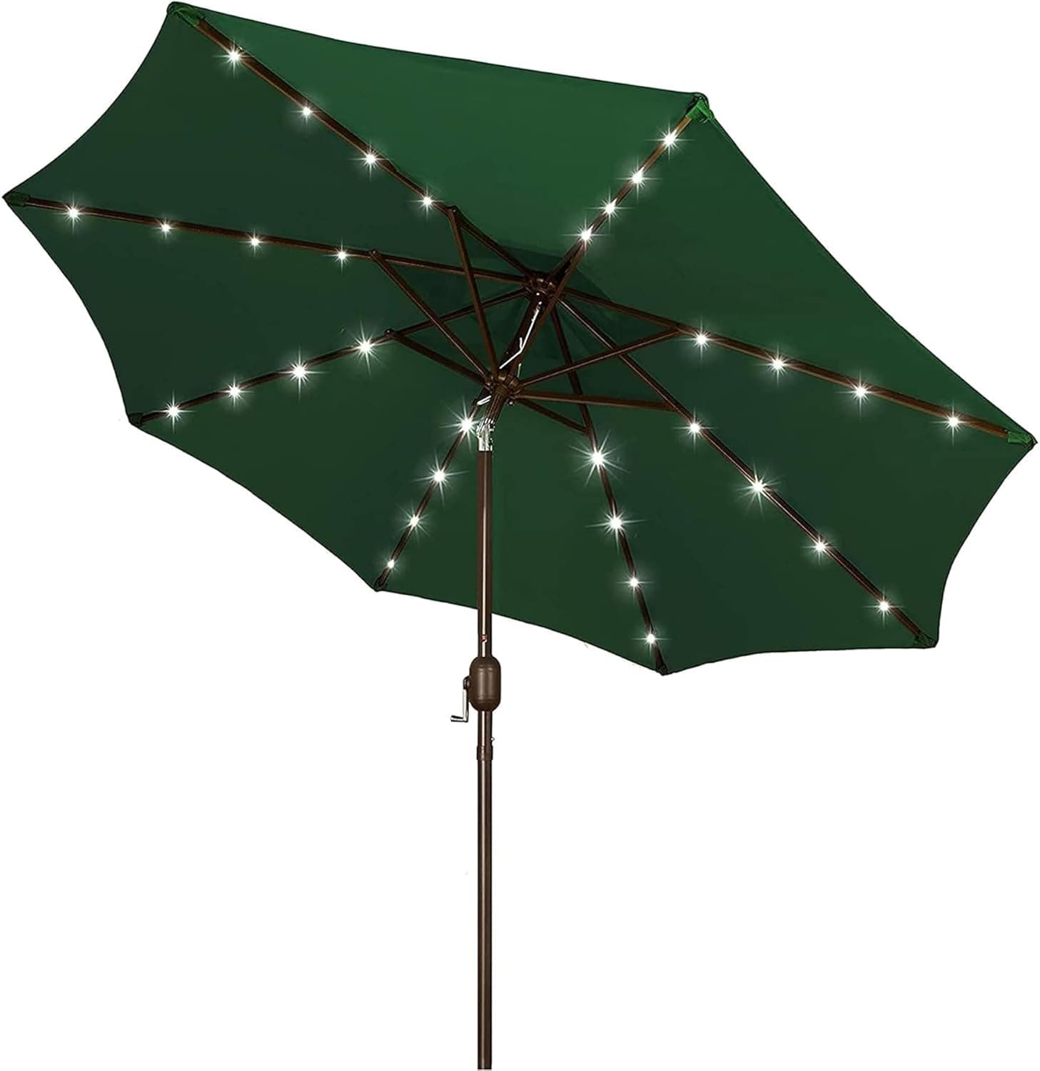 Blissun 9 ft Solar Umbrella, 32 LED Lighted Patio Umbrella with Tilt and Crank - image 1