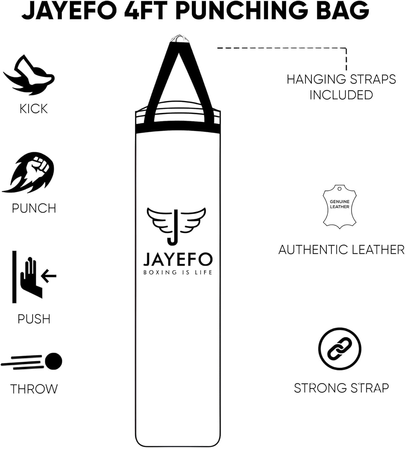 Jayefo Sports 4FT Punching Bag thumbnail 4