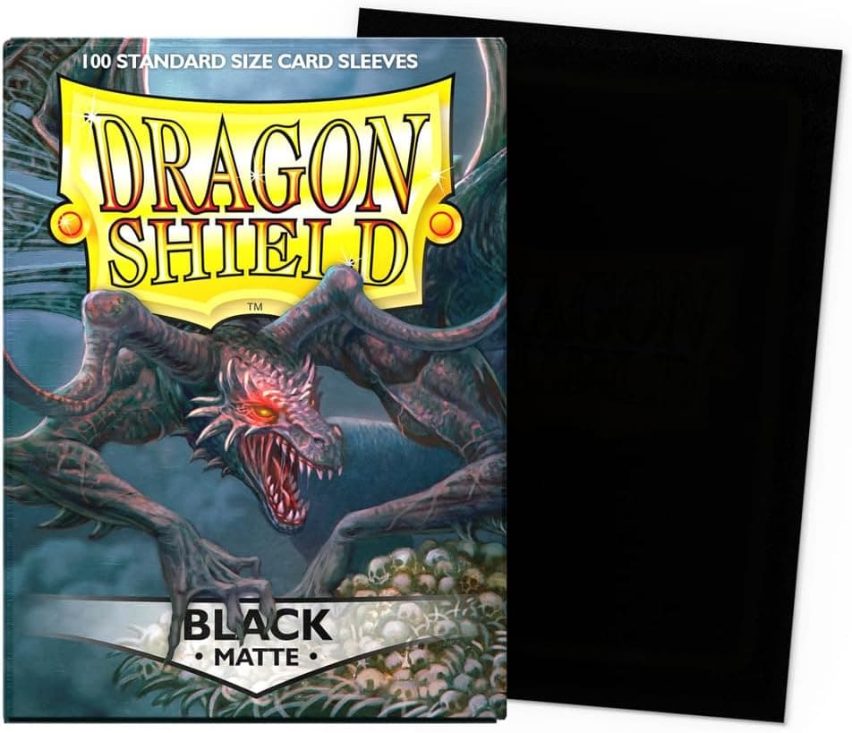 Dragon Shield Matte Standard Sleeves (Black, 100ct) thumbnail 2