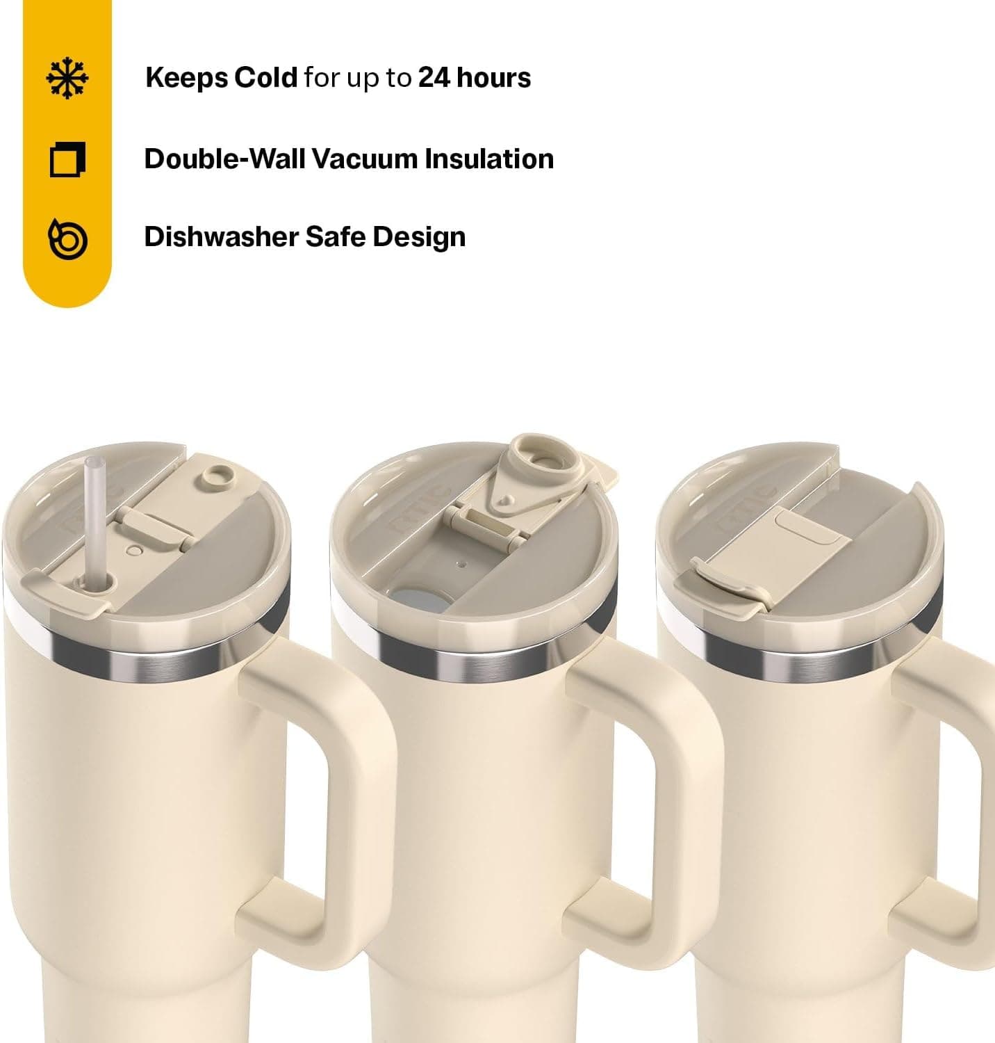 RTIC 40 oz Road Trip Tumbler with Handle and Straw thumbnail 2