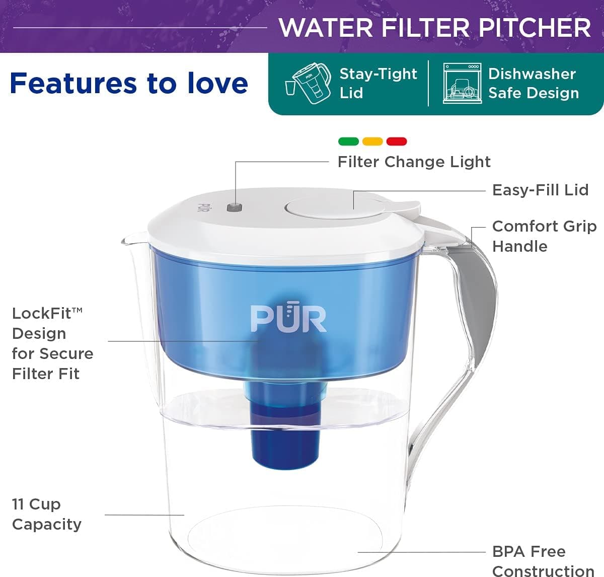 PUR Classic Water Filter Pitcher (11-Cup) thumbnail 5