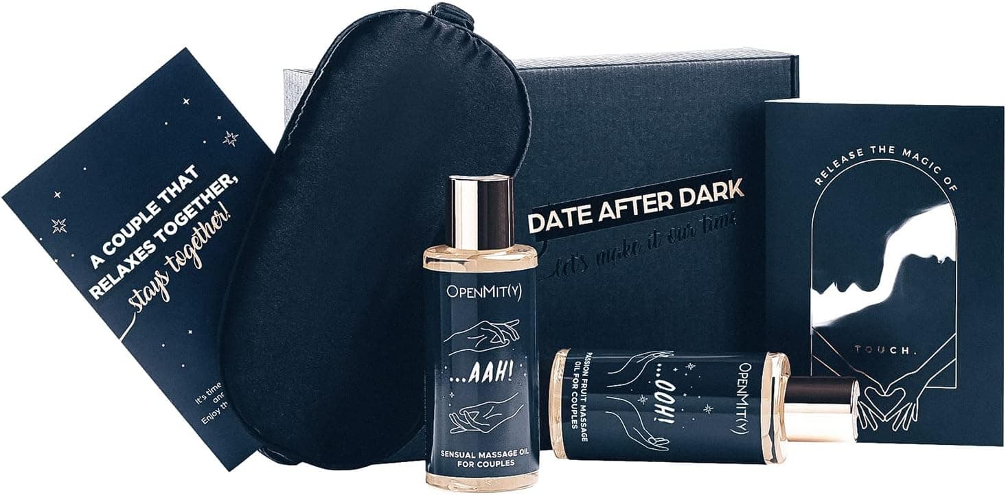 OpenMity Massage Oil for Couples - Date Night Box with Scratch Off Card - image 1