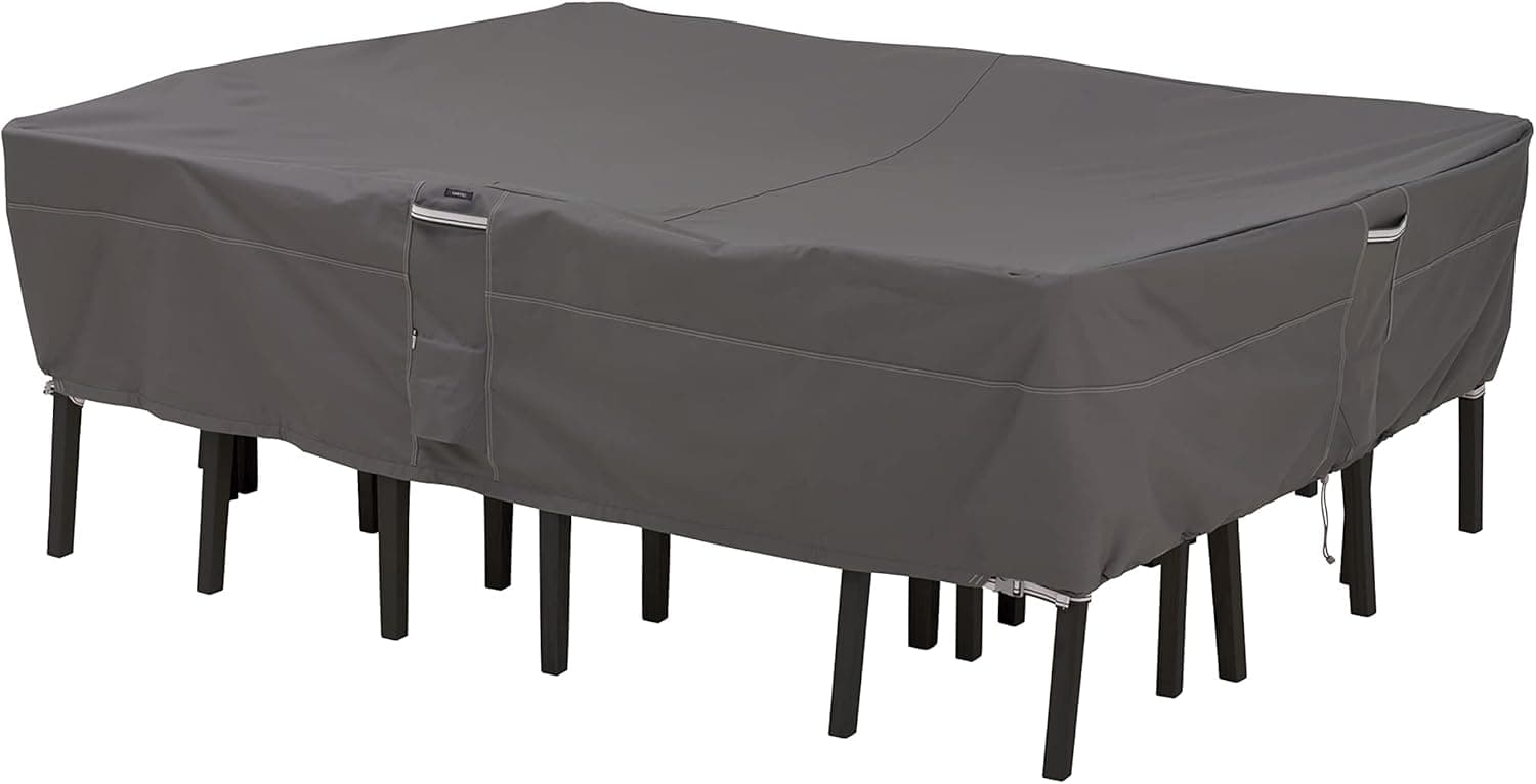 Classic Accessories Ravenna Water-Resistant Rectangular/Oval Patio Table & Chair Set Cover - image 1