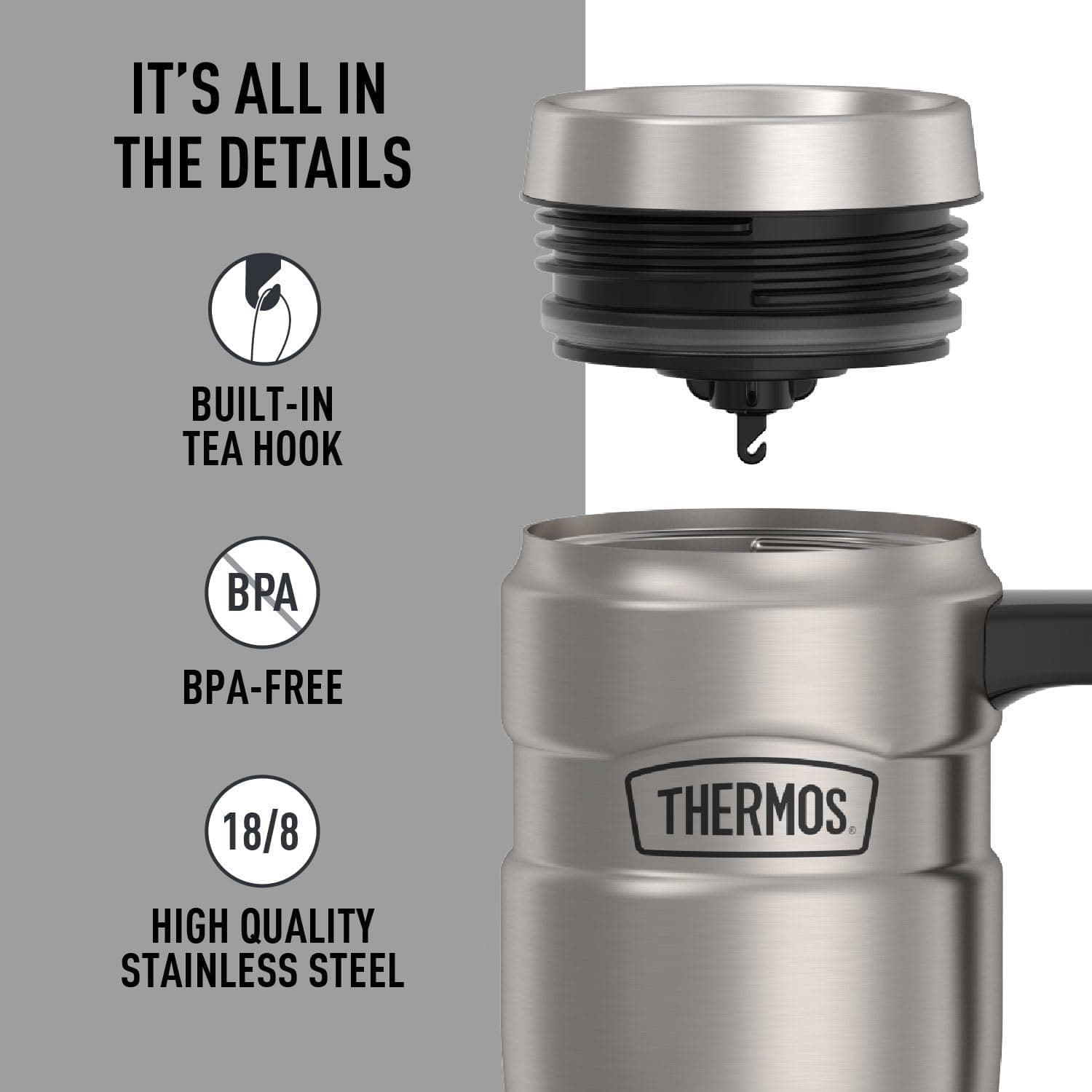 Thermos Stainless King Travel Mug (16 oz) thumbnail 4