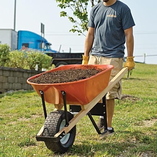Truper TruTough 6 Cubic Foot Steel Wheelbarrow thumbnail 4