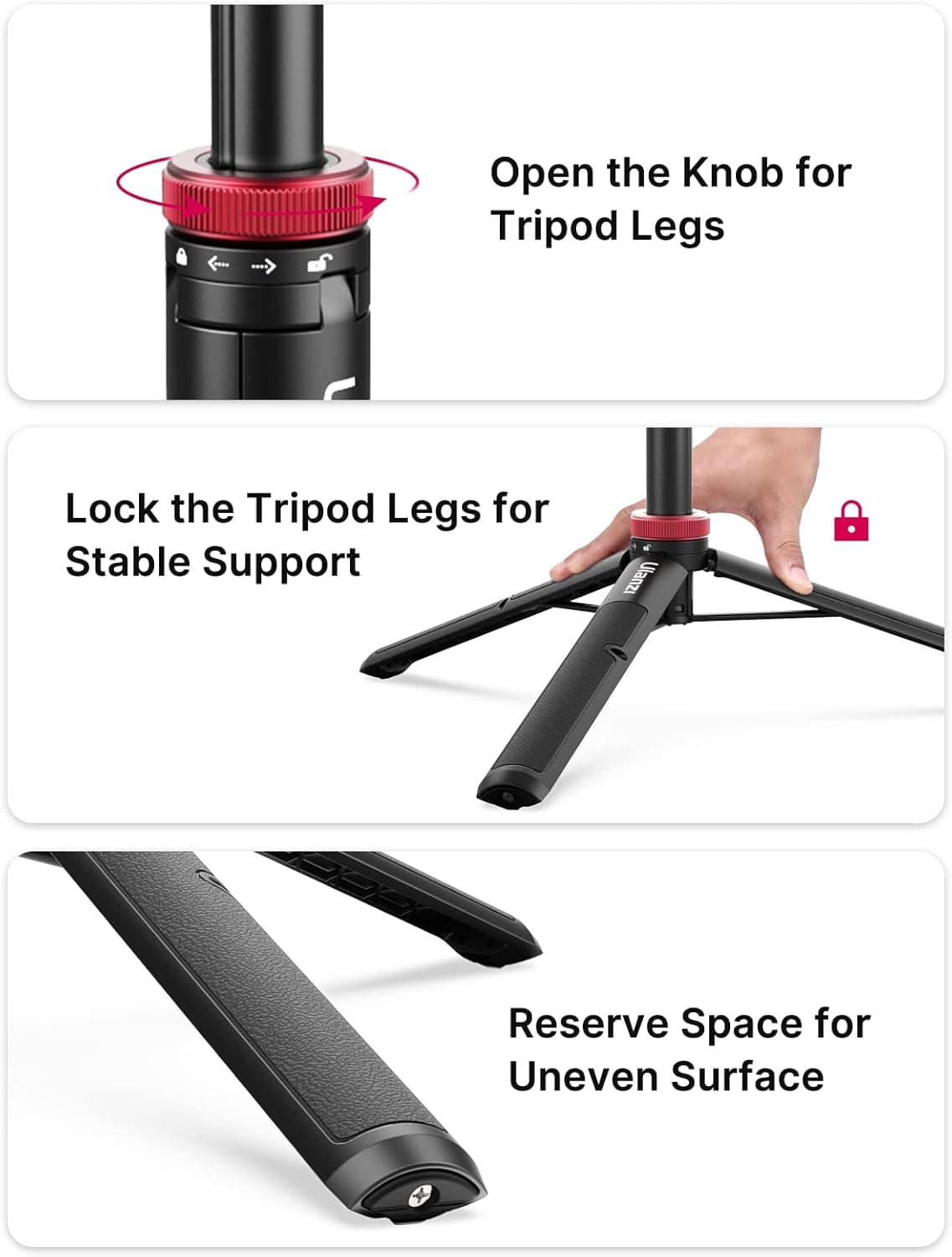 ULANZI Go Quick II Selfie Stick Tripod for GoPro (57-inch) thumbnail 4