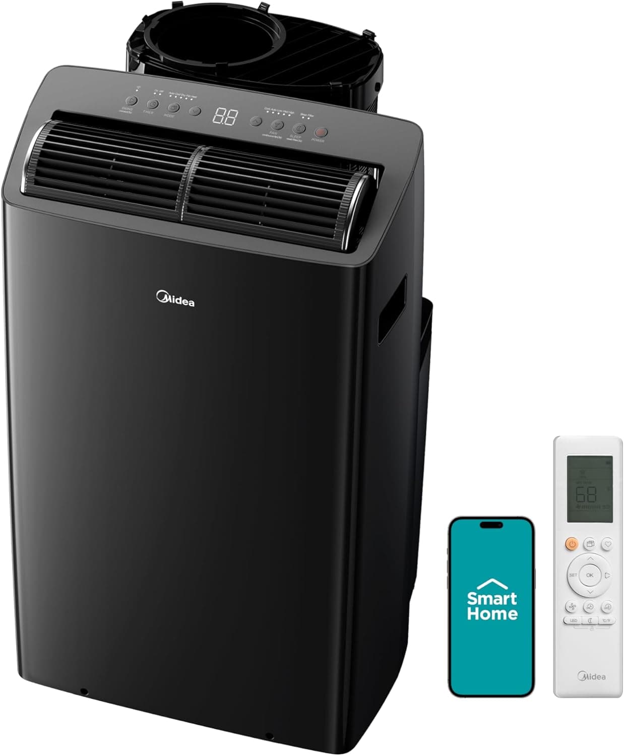 Midea Duo MAP14HS1TBL 14,000 BTU Inverter Portable AC with Heat
