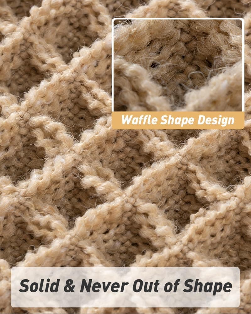 AMOAMI Upgraded Waffle Bath Mat with Tassels 18x30 thumbnail 5